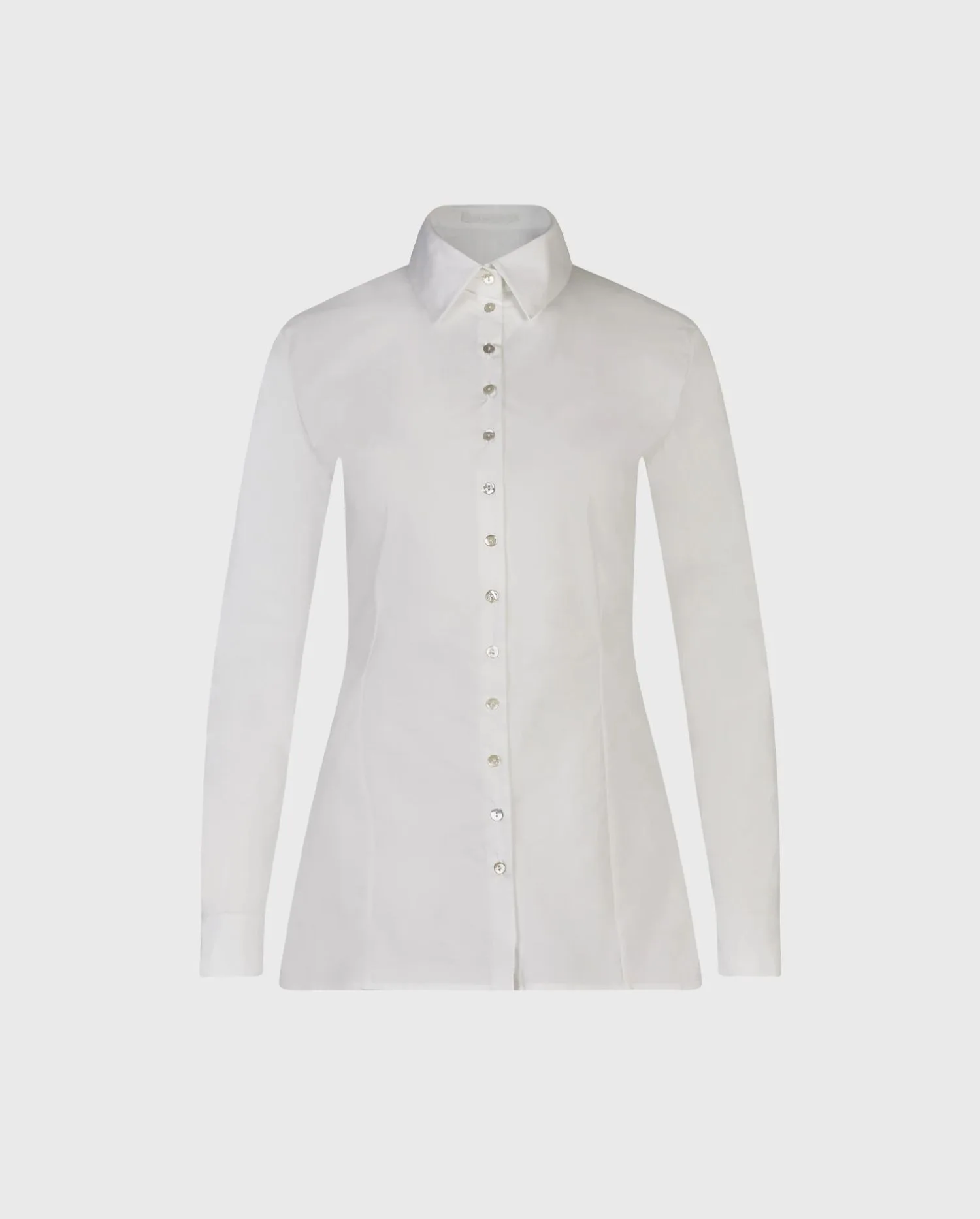Discover the Larryton White Long Sleeve Poplin Shirt from designer ANNE FONTAINE
