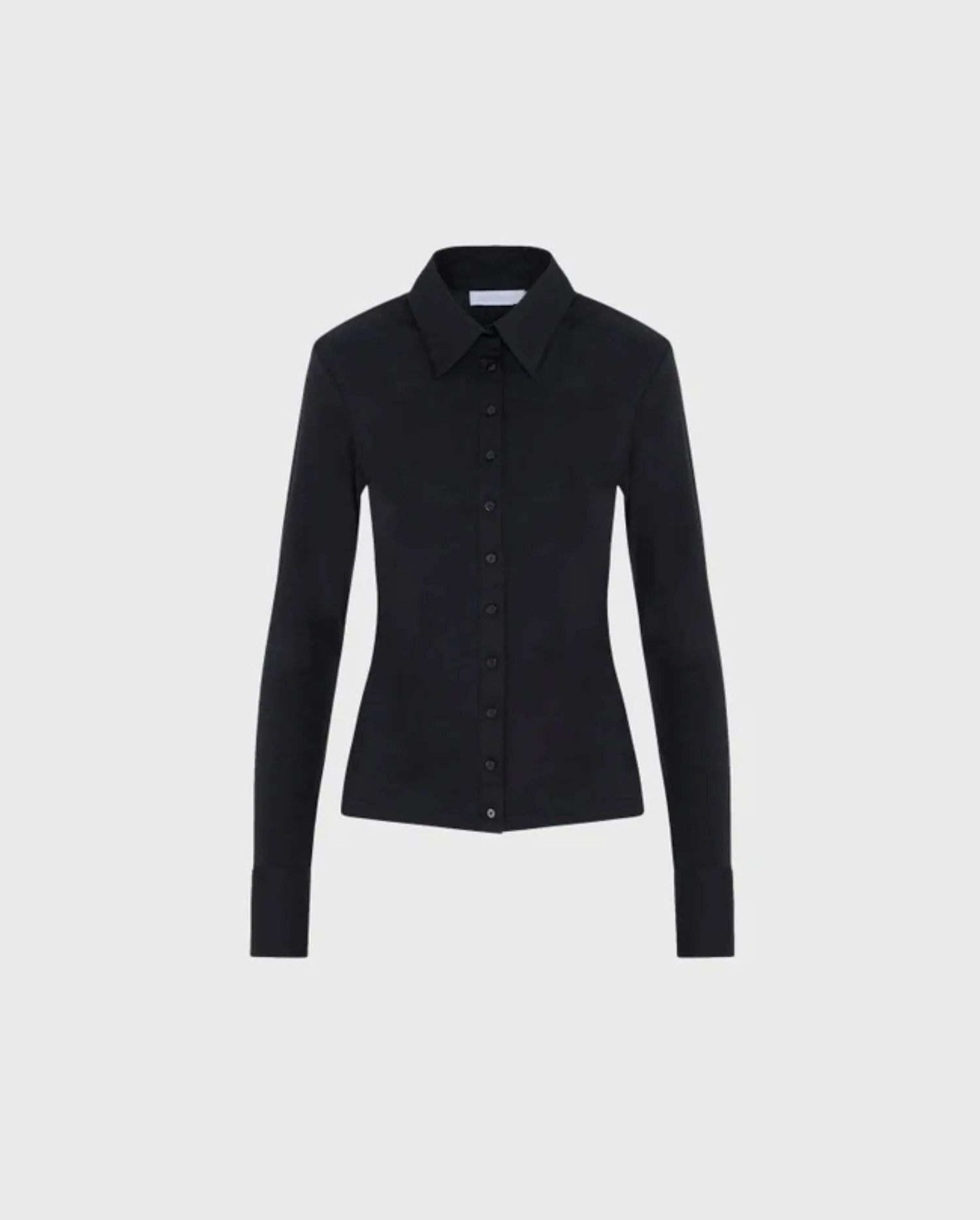 Discover the NUAGE Black Long Sleeve Shirt With French Cuffs by designer ANNE FONTAINE