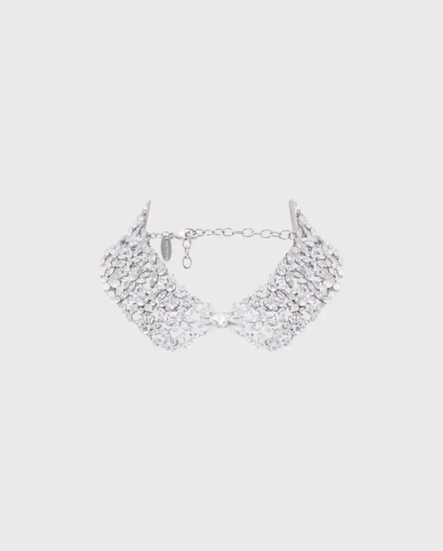 Discover the CAROLINA Silver Collar Adorned With Multiple Crystals by designer ANNE FONTAINE 