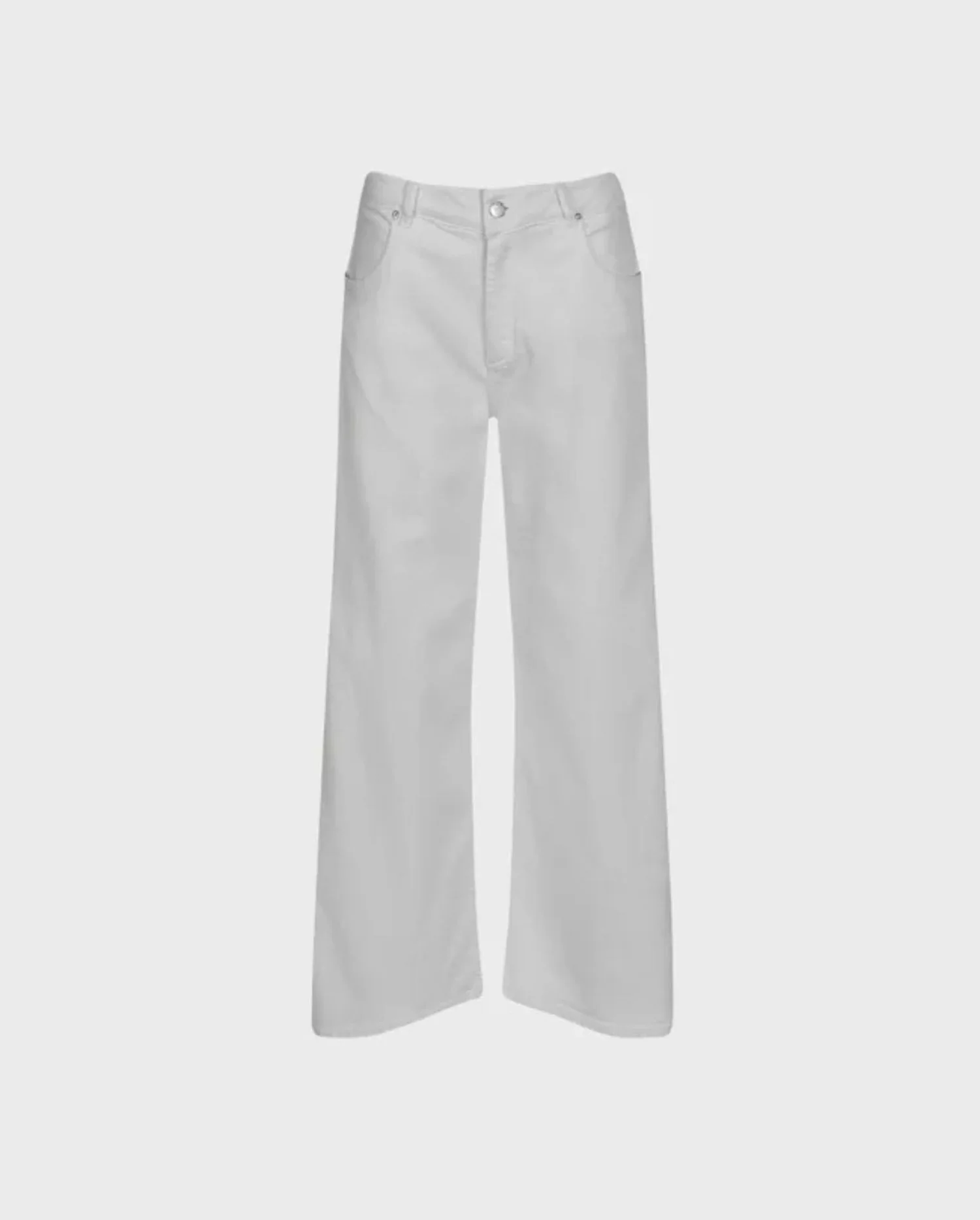 Discover the ROSEBUSH White Wide Leg Jean With Snaps Down the Leg by designer ANNE FONTAINE