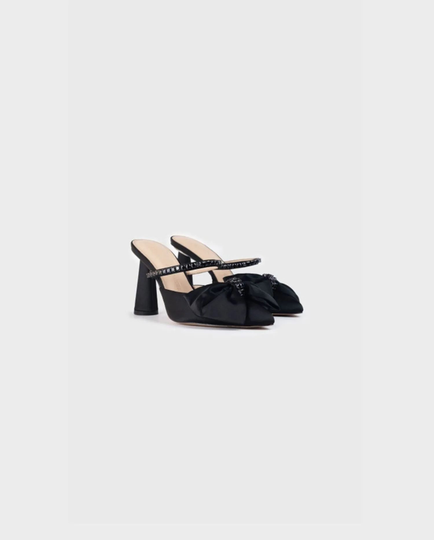 Discover the Revue Open Back Heel With Bow and Crystal Details by designer ANNE FONTAINE