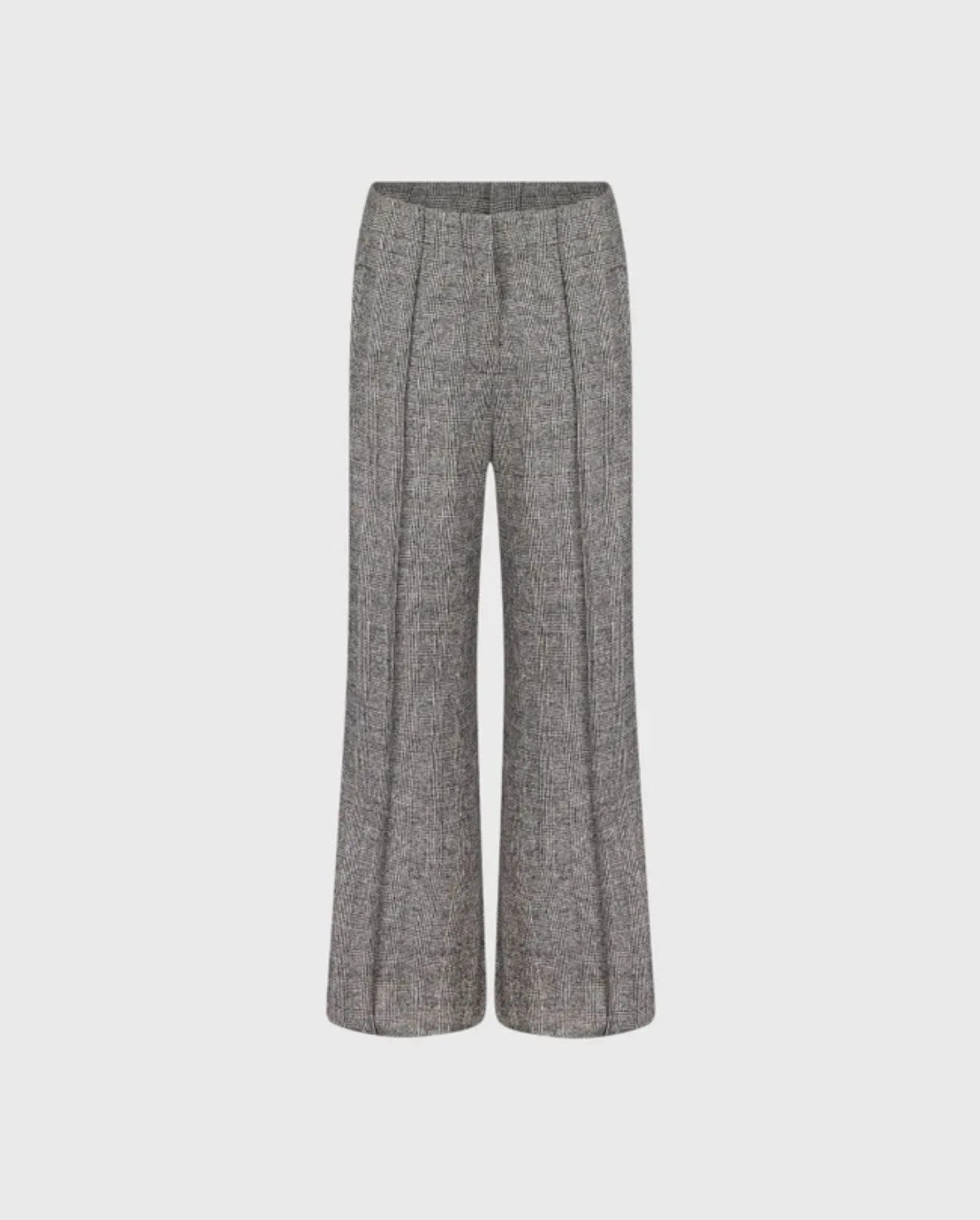 Discover the TREVISE Grey Designer Pants in Plaid with Straight-Leg Tailoring by designer ANNE FONTAINE