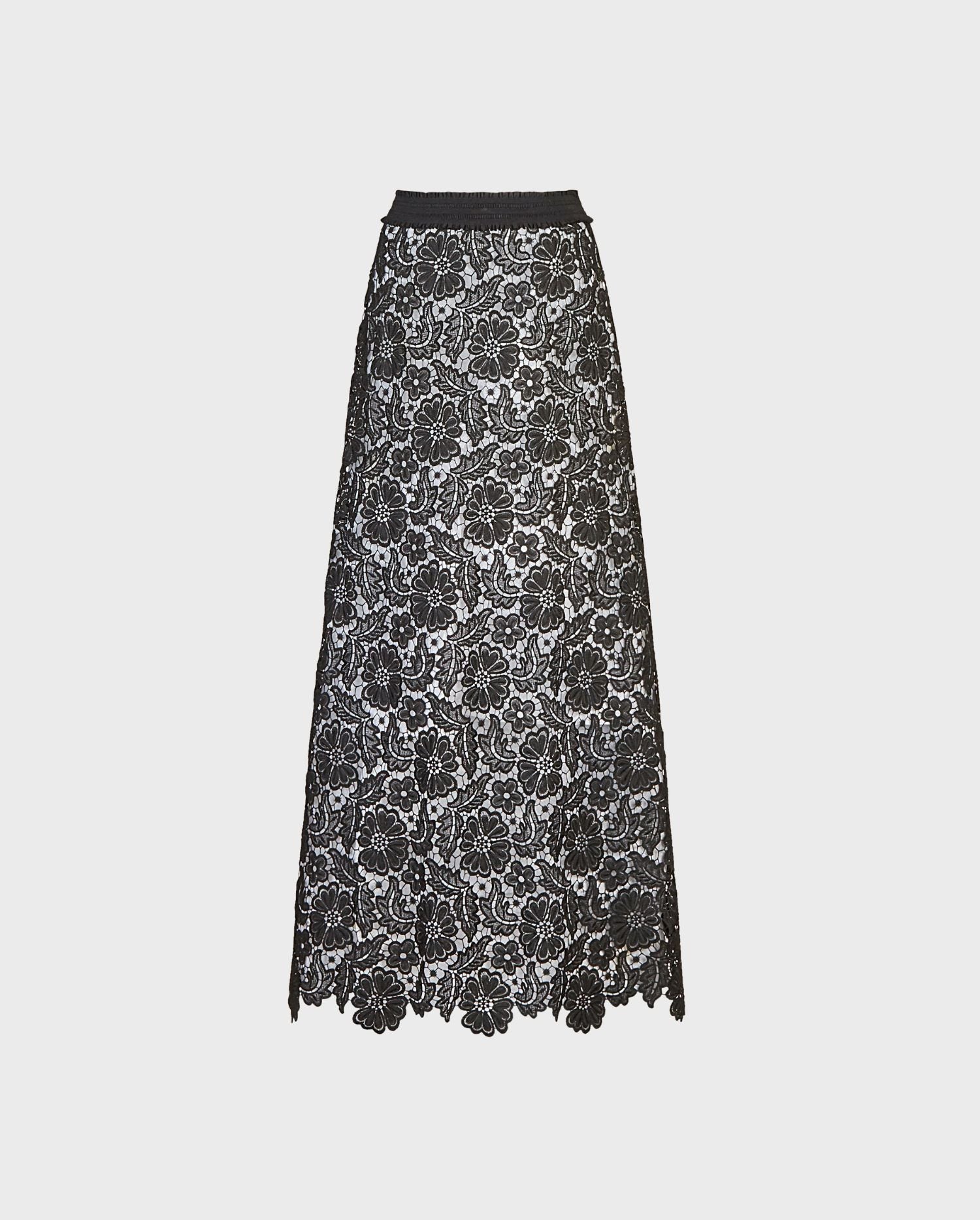 Shop the Black Cap Embroidered Floral Maxi Skirt from designer Anne Fontaine